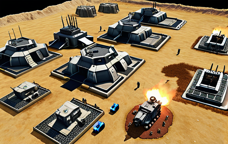 **
"Aerial view of a highly optimized Top War: Battle Game base. Focus on strategic building placement with defensive structures surrounding the command center and resource production balanced. Include turrets creating overlapping fields of fire and cleverly placed mines. Emphasize efficiency and preparedness. Bright, vibrant, game-like rendering."
**